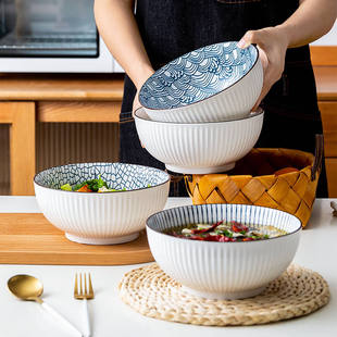 日式汤碗面碗大号家用大盆螺蛳粉专用碗陶瓷大碗泡面碗餐具套装