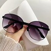 高档法国portneybell可折叠圆框便携墨镜，女防晒防紫外线太阳