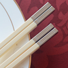 象牙白家用筷子高档加长款密胺仿瓷酒店餐厅用筷套装中式