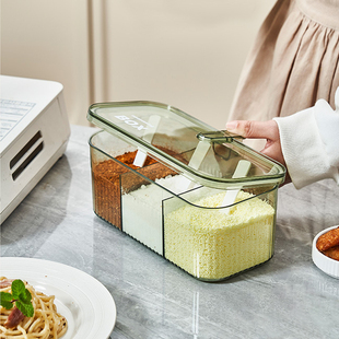调料盒多格一体厨房家用高端盐盒子调料分装盒佐料盒调味料收纳盒