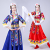 藏族服装女演出服民族风西藏装，长袖成人短袖舞蹈，表演套装水袖卓玛