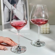 高颜值钻石勃艮第红酒杯，欧式轻奢玻璃高脚杯高级感香槟杯葡萄酒杯