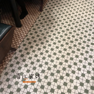 港式茶餐厅地砖复古马赛克，咖啡厅奶茶店阳台，卫生间墙砖背景墙瓷砖