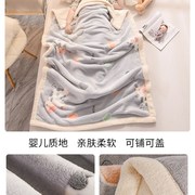 儿童毛毯婴儿小被子加厚冬季珊瑚绒盖毯子，法兰绒毯宝宝保暖午睡毯