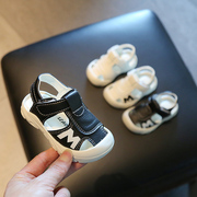 儿童凉鞋男童包头皮面1一2-3岁男宝宝凉鞋，软底防滑婴儿学步鞋夏季