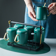 欧式轻奢马克杯陶瓷水杯，套装简约大容量，家用茶杯情侣杯咖啡杯送礼