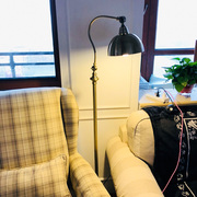 美式复古简欧简约古铜落地灯客厅，卧室书房床头灯，阅读中式立式台灯