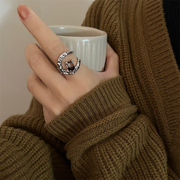 小众设计感的独特戒指，q夸张朋克，女食指装饰品时尚个性高级感不