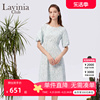 Lavinia新中式国风连衣裙2024夏圆领花苞袖气质裙子女R33L117