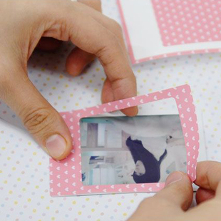 韩国创意拍立得相片装饰贴纸可爱卡片贴角装饰贴照片照片边框贴