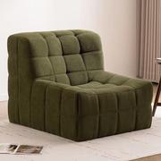 设计师创意单人沙发椅毛毛虫，款复古方块懒人，沙发网红风懒人沙发床