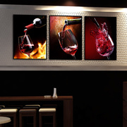 餐厅装饰画红酒瓶葡萄，酒杯现代简约饭厅壁画，酒吧挂画电表箱遮挡画