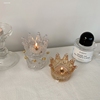 透明玻璃烛台摆件北欧ins风现代轻奢装饰拍摄道具水晶蜡烛台