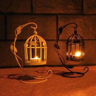 蜡烛台摆件蜡烛灯复古香薰烛台家用卧室，小夜灯铁艺老式法式蜡烛托