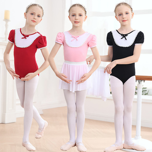 儿童舞蹈服夏季短袖练功服女童芭蕾舞衣裙跳舞服幼儿中国舞考级服