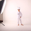 元旦儿童动物表演服白马造型卡通舞蹈服连体棕马成人亲子演出服装