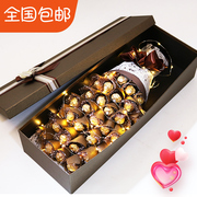 情人女神节礼物带灯费列罗巧克力花束礼盒送男女朋友生日表白特别