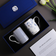 轻奢高档骨瓷马克杯一对欧式情侣咖啡杯子盒套装生日新婚礼物