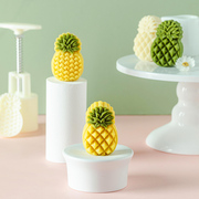 菠萝月饼模具 模型印具50-65克手压式水果模具家用凤梨流心