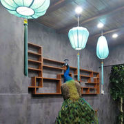 灯笼吊灯中式布艺创意艺术灯具复古餐厅楼梯间个性组合灯饰A款