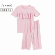 女童家居服睡衣防凸点莫代尔薄款春夏，中大童学生可外穿空调服套装