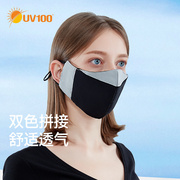 uv100防晒口罩立体拼接男女款遮脸夏防紫外线，可清洗户外面罩22321