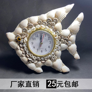 天然海螺贝壳工艺品摆件创意贝壳表电子钟表地摊货源夜市
