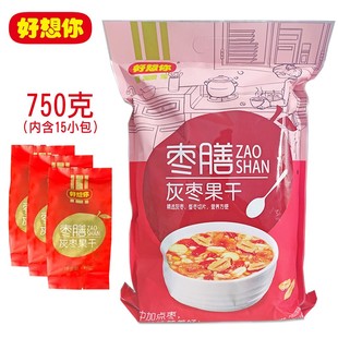 好想你红枣片，健康情枣膳灰枣果干，750克枣干零食大