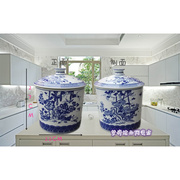 景德镇陶瓷器摆件青花瓷大号茶叶罐，普洱七子饼茶，盒储茶罐茶饼罐
