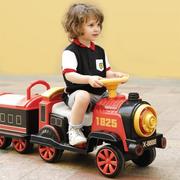 儿童电动火车可小坐玩具车，宝宝汽车遥控四轮小孩，男女人电瓶双人男