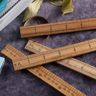 竹尺测量衣服尺子服装，裁缝工具木尺，1米量衣尺30cm缝纫直尺市尺