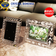 捷克进口bohemia水晶相框，摆台玻璃照片框，创意7寸相框校园时光相框