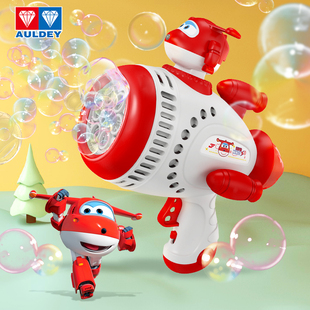 超级飞侠电动泡泡积木乐迪儿童手持加特林吹泡泡机玩具奥迪双钻