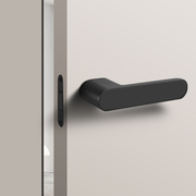 意式极简门锁室内卧室磁吸静音房门锁家用黑色生态门锁现代木门锁