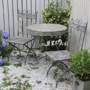 莫里斯花园出口订单，欧式复古宫廷蕾丝，花边桌椅一桌二椅