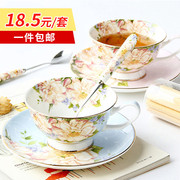 欧式骨瓷咖啡杯套装下午茶具高档精致陶瓷英式红茶，杯碟套装家用女