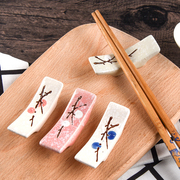 日式筷托陶瓷小碟子多功能筷架勺子，架拖创意套装，可爱筷子架筷子托