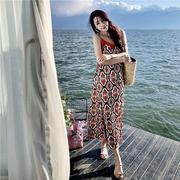 三亚旅游穿搭女装泰国旅行波西米亚沙滩裙海边度假连衣裙长裙飘逸