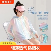 女童防晒衣服款夏季儿童，2024透气女大童，女孩冰丝外套夏装外出