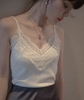 吊带背心女外穿夏季2024韩版白色蕾丝无袖上衣内搭V领打底衫