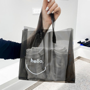 服装店手提袋包装购物袋定制logo塑料透明装衣服女装袋子