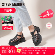 Stevemadden思美登夏罗马凉鞋女镂空编织厚底猪笼鞋 GRIP