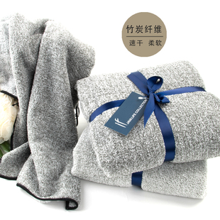 yodoxiui日本竹炭纤维，大浴巾吸水家用不掉毛婴儿童宝宝成人男女