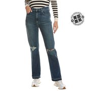 HUDSON Jeans Jade 高腰海景宽松直筒牛仔裤 - 蓝色 美国奥莱