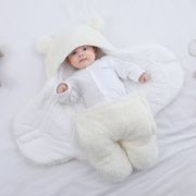 睡袋被子两用0一3月新生婴儿儿衣服包被小月龄宝宝睡觉防冻神器冬