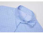 中国移动工作服女短袖衬衫夏季蓝印花移动营业厅，员工夏装套装衬衣