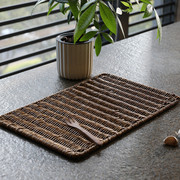 仿藤编织餐桌垫餐垫欧式长方形，隔热垫厨房沥水垫茶具杯垫防滑垫