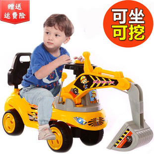 挖掘机儿童可坐人挖机玩具，车男孩大号，工程车勾机挖挖土机可坐可挖