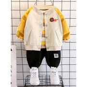 男童装宝宝秋装套装，20201-3岁2衣服，女儿童春秋洋气外套三件套