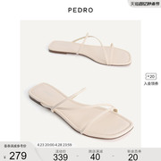 PEDRO细绊带拖鞋平底女鞋一字带露趾平跟休闲凉鞋PW1-66300074-1